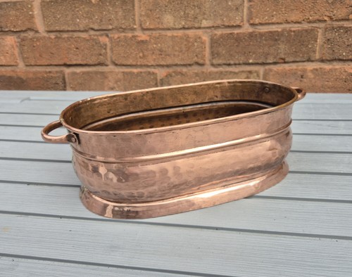 Vintage kupfer pflanztrog - kupfer,