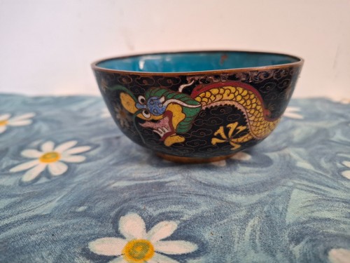 Cloisonne tee drachen schale - drachen,