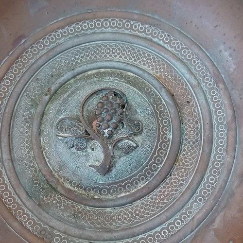 Vintage repousse kupfer schale - kupfer,