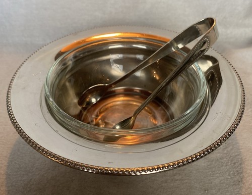 Vintage silber teller auf - silber,